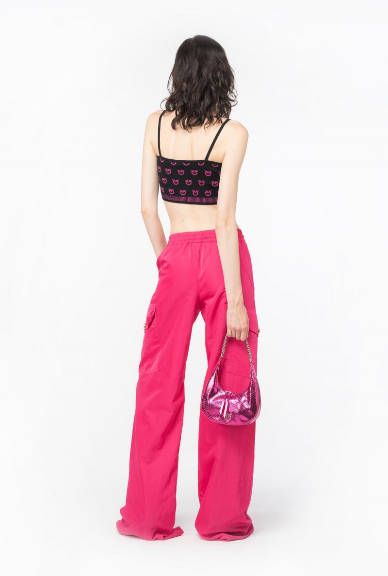 VENICE PINK Pinko Technical twill cargo trousers | XMYGW45451