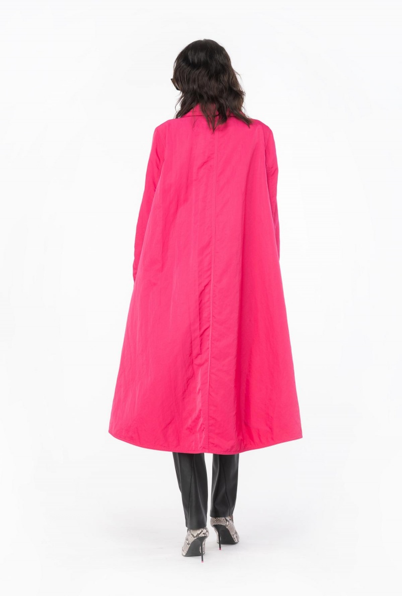 VENICE PINK Pinko Technical twill parka with flounce | LMYTR50452