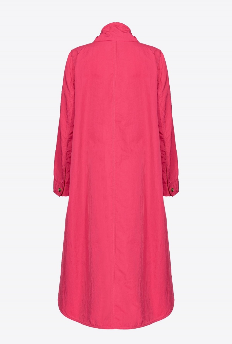 VENICE PINK Pinko Technical twill parka with flounce | LMYTR50452