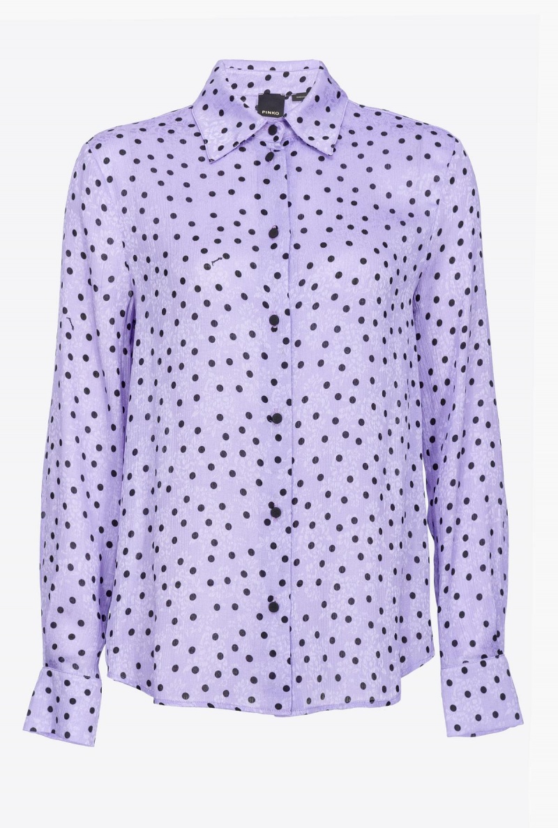 VERO BLU - REATTIVO Pinko Polka-dot shirt | QMYWA12018