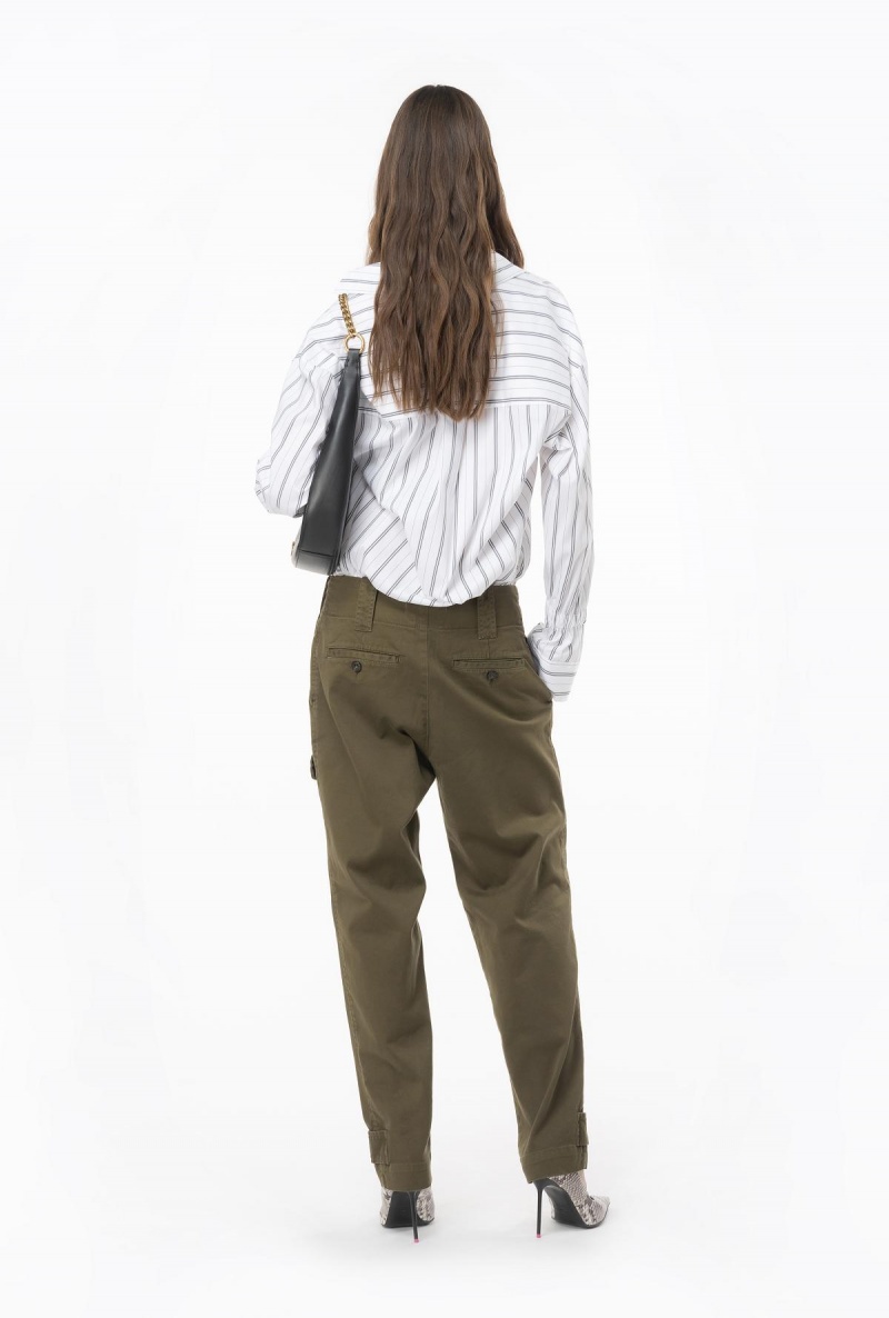 WHITE/BLACK Pinko Double-stripe shirt | SMYNY35551