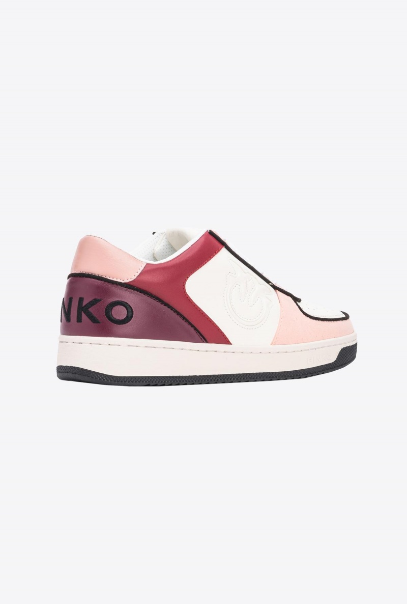 WHITE/PINK/RED Pinko Basketball Sneakers | LMYSX74339