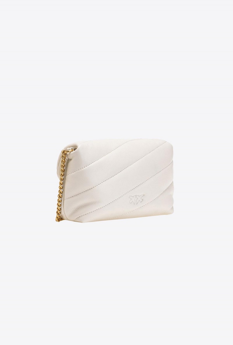 WHITE+WHITE-ANTIQUE GOLD Pinko Baby Love Bag Puff Jewel | MMYFT75749