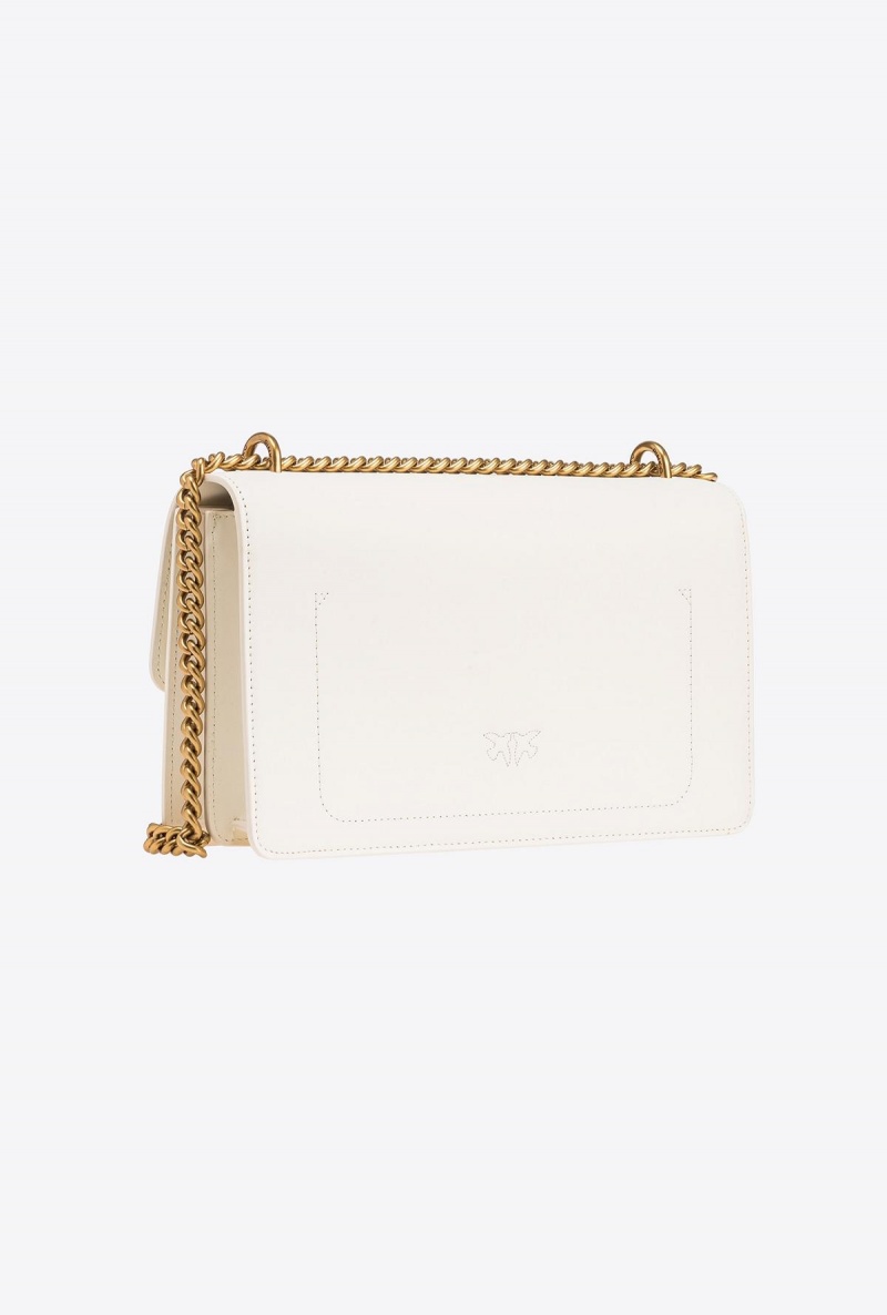 WHITE+WHITE-ANTIQUE GOLD Pinko Classic Love Bag One Simply | UMYND13397