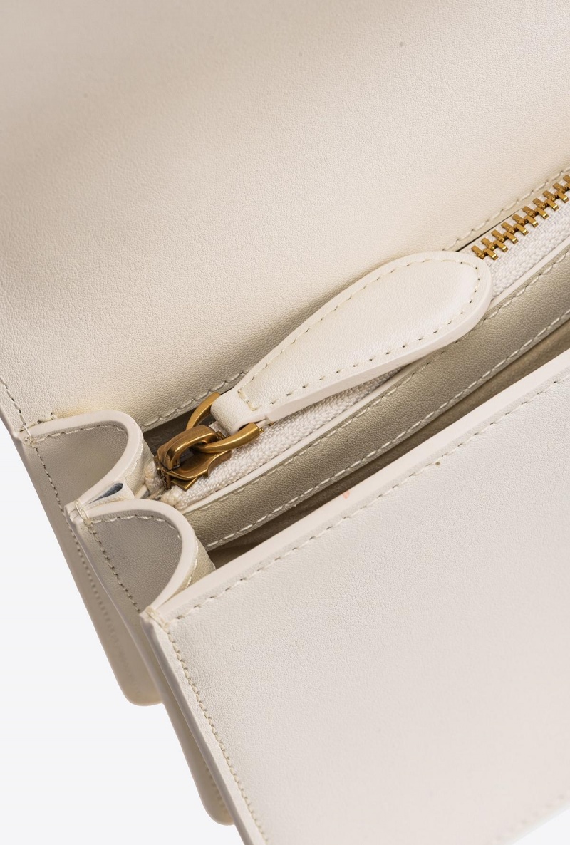WHITE+WHITE-ANTIQUE GOLD Pinko Classic Love Bag One Simply | MYJKU82677