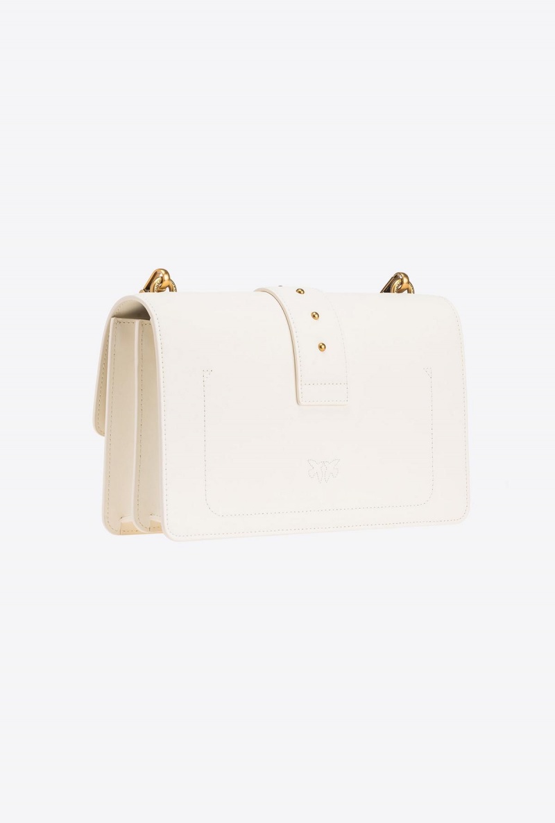 WHITE+WHITE-ANTIQUE GOLD Pinko Classic Love Bag One Simply | ZMYMJ99660