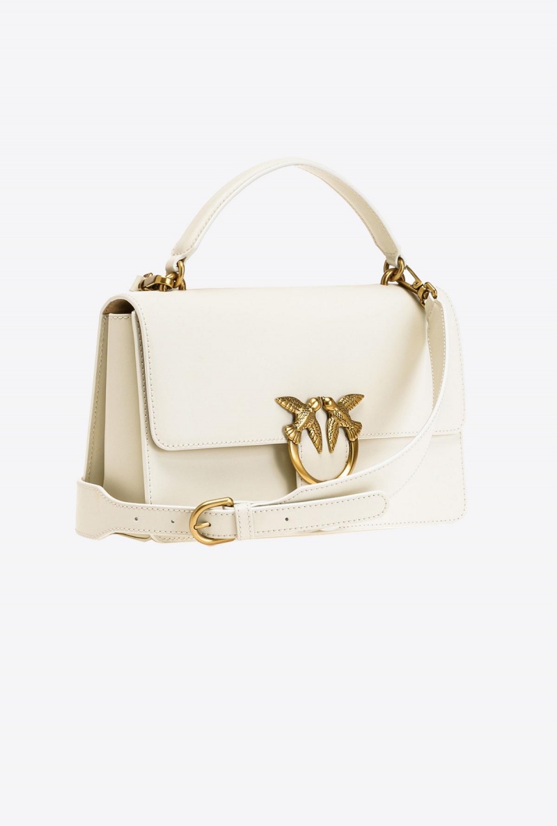 WHITE+WHITE-ANTIQUE GOLD Pinko Classic Love Bag One Light | MYZPD29822