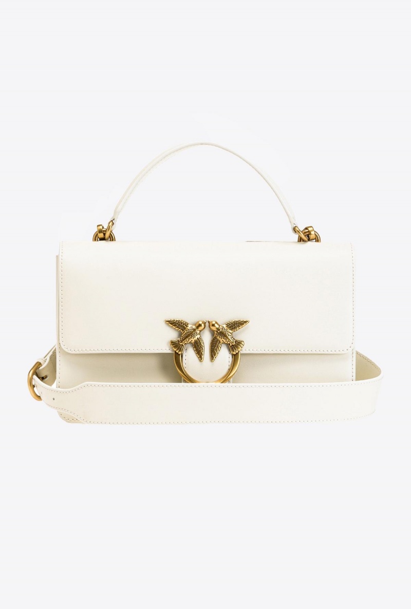WHITE+WHITE-ANTIQUE GOLD Pinko Classic Love Bag One Light | MYZPD29822