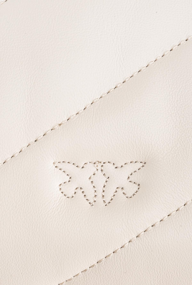 WHITE+WHITE-ANTIQUE GOLD Pinko Mini Love Bag Puff Maxi Quilt | SMYVO74265