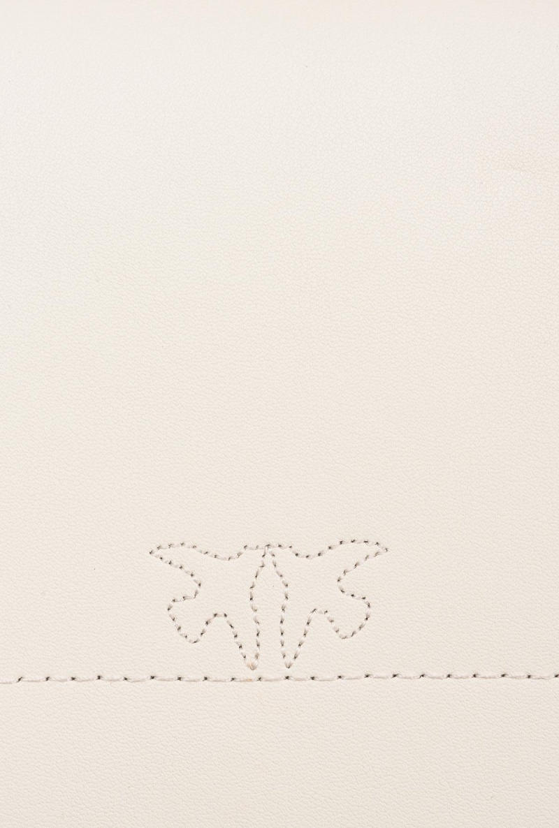 WHITE+WHITE-ANTIQUE GOLD Pinko Mini Love Bag Bell with metal eyelets | MYJVR32530