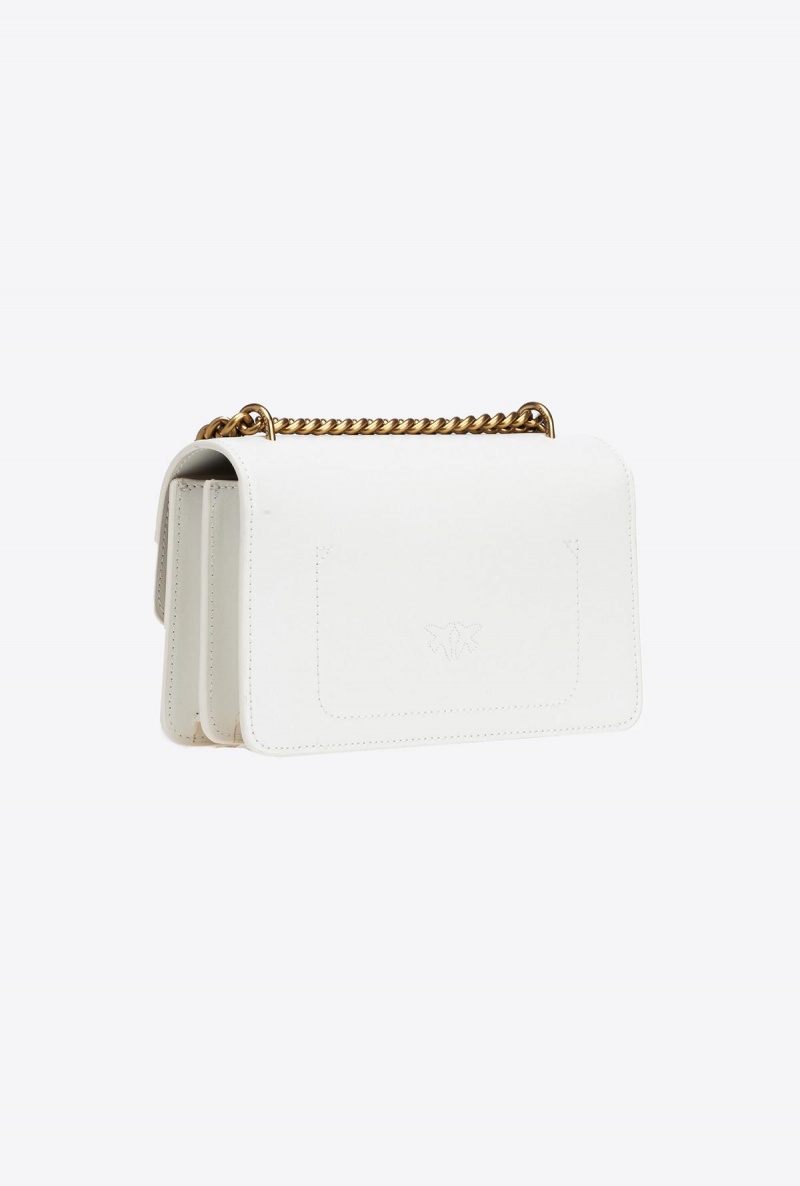 WHITE+WHITE-ANTIQUE GOLD Pinko Mini Love Bag One Simply | LMYTR55230