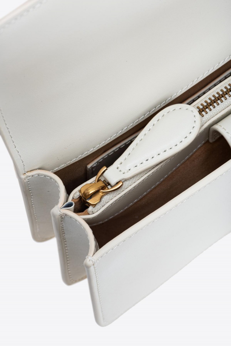 WHITE+WHITE-ANTIQUE GOLD Pinko Mini Love Bag One Simply | LMYTR55230