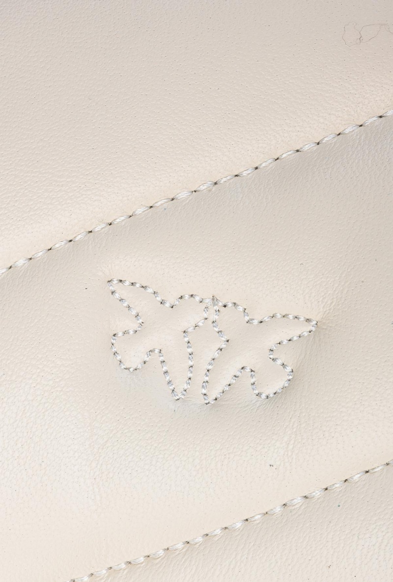 WHITE+WHITE-ANTIQUE GOLD Pinko Small Twins Bag Maxi Quilt | XMYGW78872