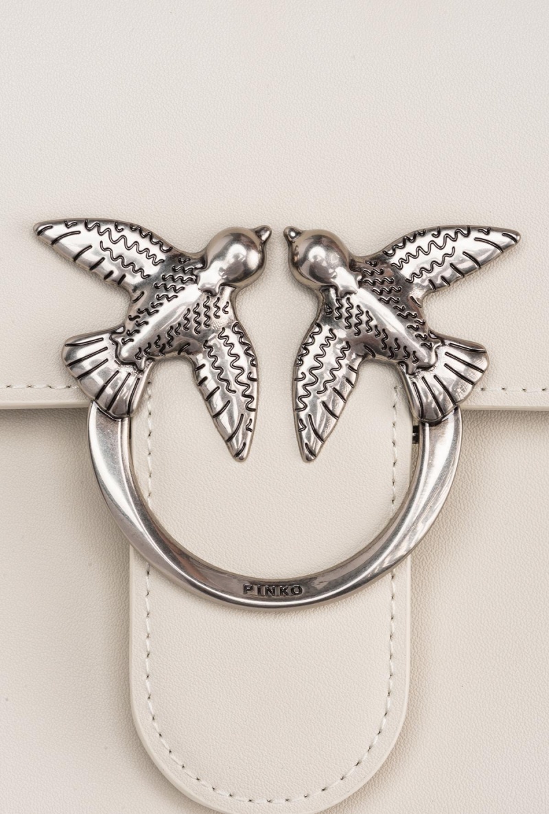 WHITE+WHITE-OLD SILVER Pinko Classic Love Bag One Simply | FMYHY45963