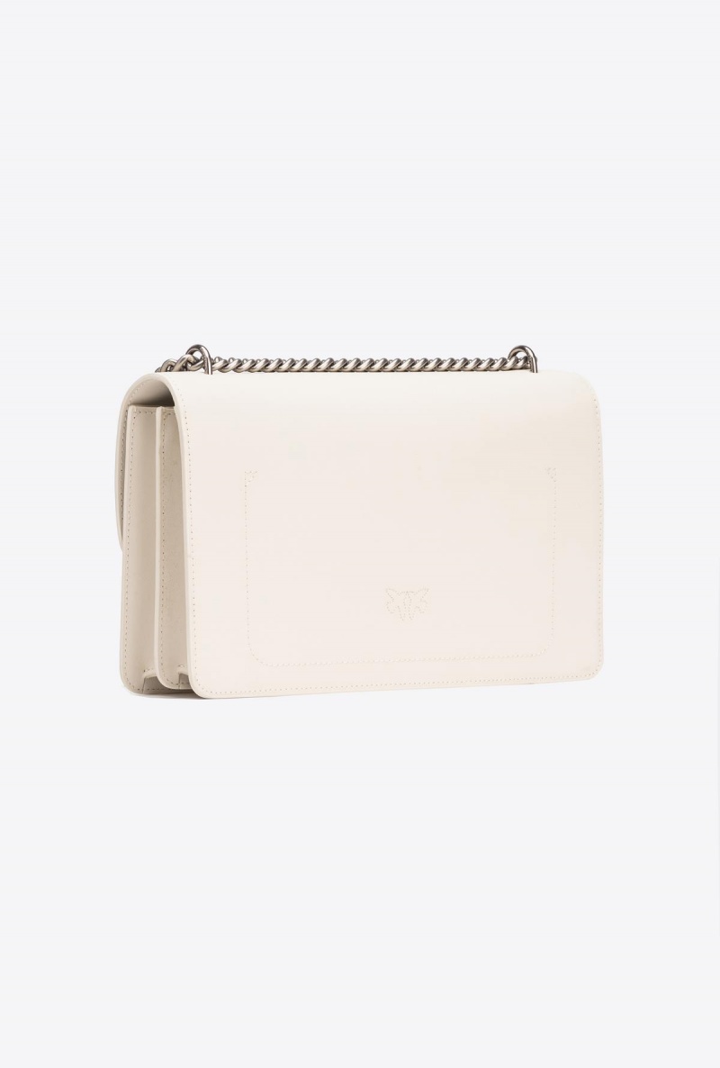 WHITE+WHITE-OLD SILVER Pinko Classic Love Bag One Simply | MYIIZ60551
