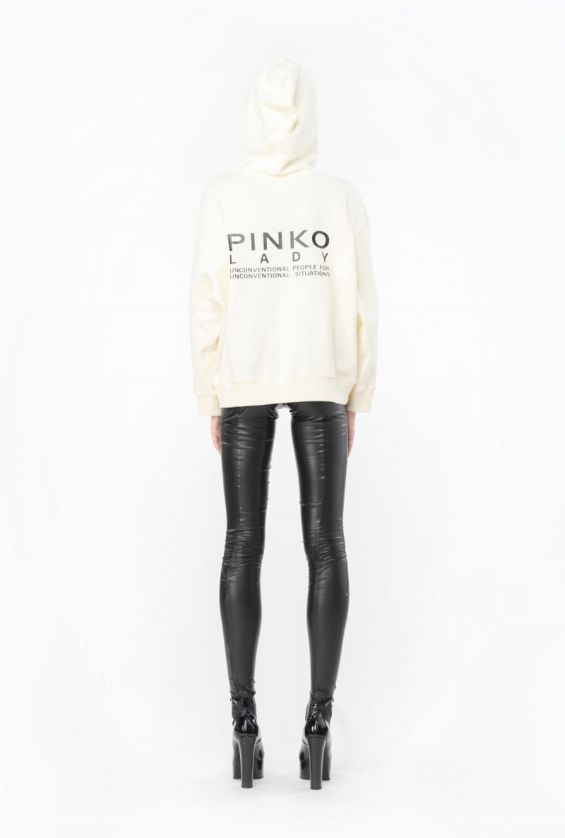 WINTER WHITE Pinko Lady hoodie | FMYUI11217