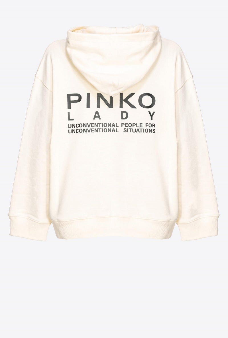 WINTER WHITE Pinko Lady hoodie | FMYUI11217