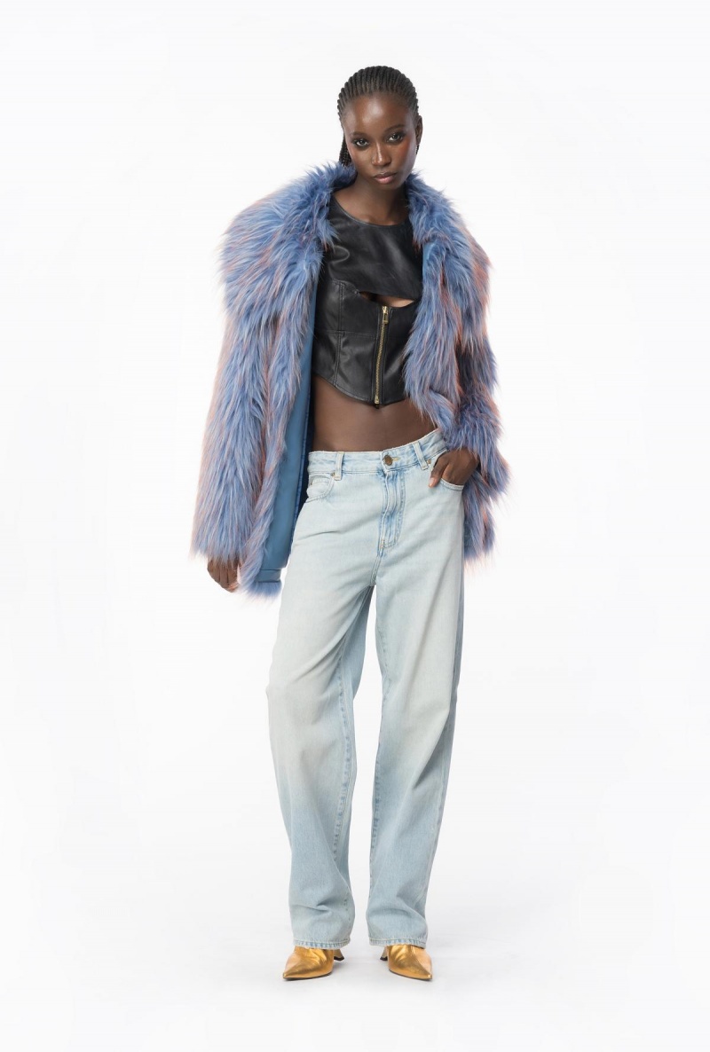 YELLOWED BLEACH WASH Pinko Vintage denim boyfriend jeans | XMYGW29826